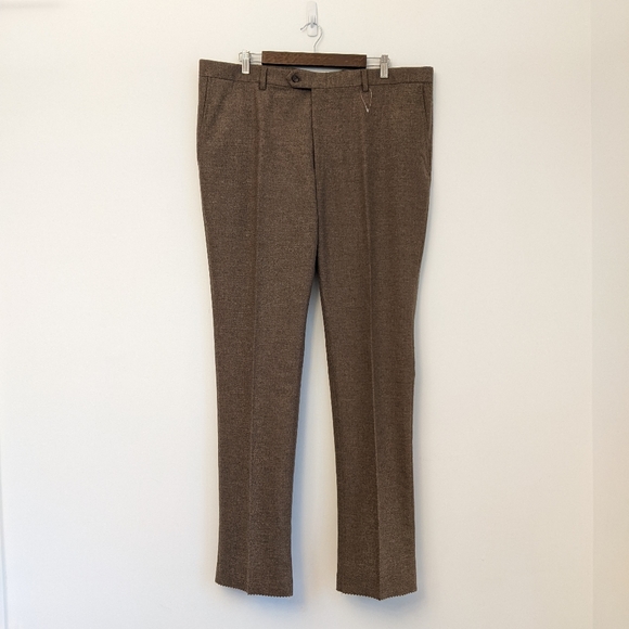 HART SCHAFFNER MARX Tailored Pants, Brown - Picture 3 of 7